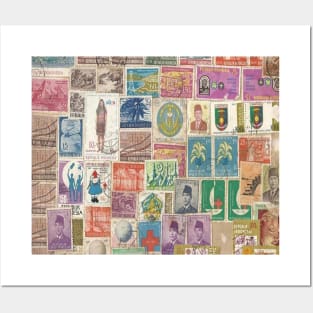 stamps art Posters and Art